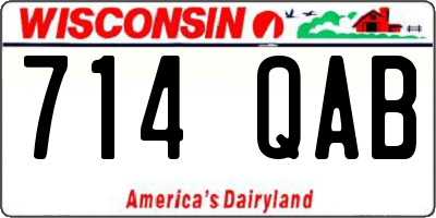 WI license plate 714QAB