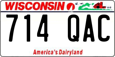WI license plate 714QAC