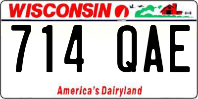 WI license plate 714QAE
