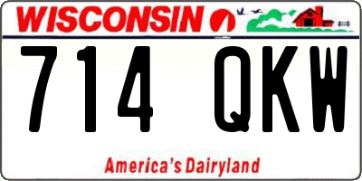 WI license plate 714QKW