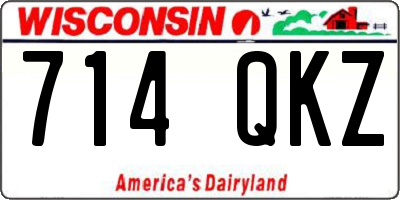 WI license plate 714QKZ