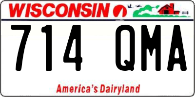 WI license plate 714QMA