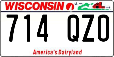 WI license plate 714QZO