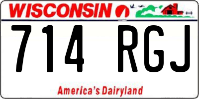 WI license plate 714RGJ