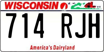WI license plate 714RJH