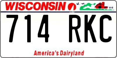 WI license plate 714RKC