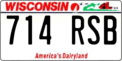 WI license plate 714RSB