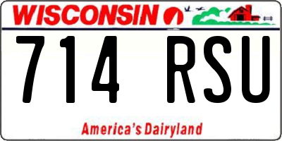 WI license plate 714RSU