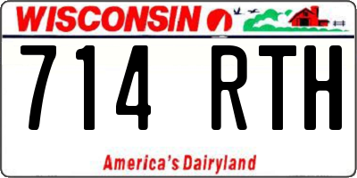 WI license plate 714RTH