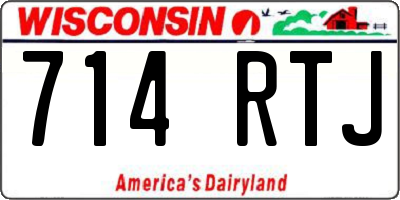 WI license plate 714RTJ