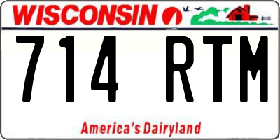 WI license plate 714RTM