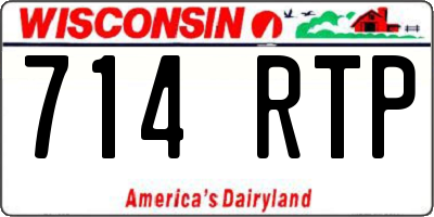 WI license plate 714RTP