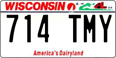 WI license plate 714TMY