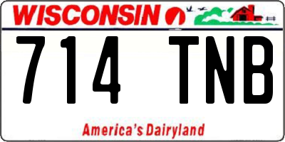 WI license plate 714TNB