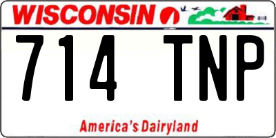 WI license plate 714TNP