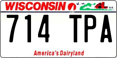 WI license plate 714TPA