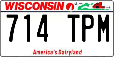 WI license plate 714TPM