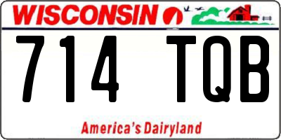 WI license plate 714TQB