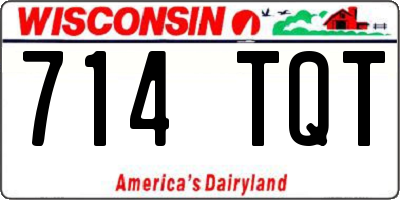 WI license plate 714TQT
