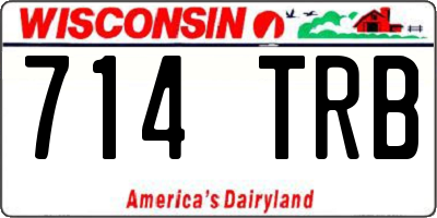 WI license plate 714TRB