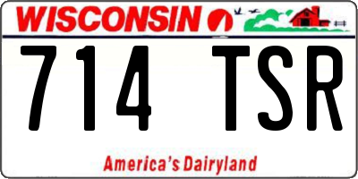 WI license plate 714TSR