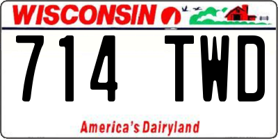 WI license plate 714TWD