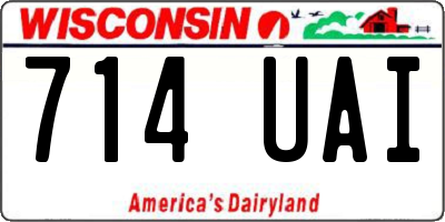 WI license plate 714UAI
