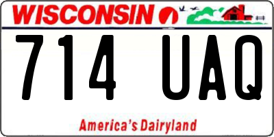 WI license plate 714UAQ