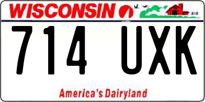 WI license plate 714UXK