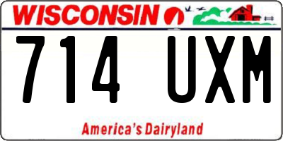 WI license plate 714UXM