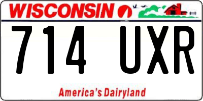 WI license plate 714UXR