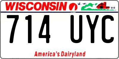 WI license plate 714UYC