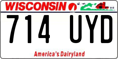 WI license plate 714UYD