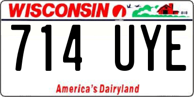 WI license plate 714UYE