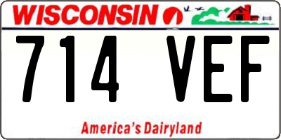 WI license plate 714VEF