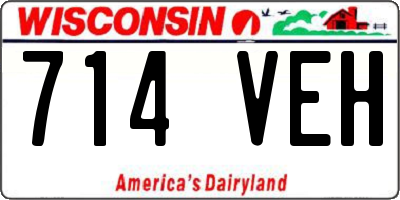 WI license plate 714VEH