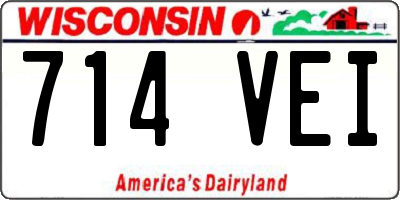WI license plate 714VEI