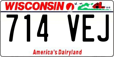 WI license plate 714VEJ