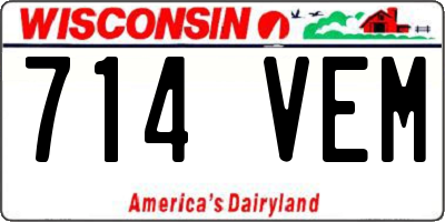 WI license plate 714VEM