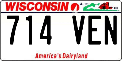 WI license plate 714VEN