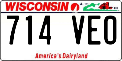 WI license plate 714VEO