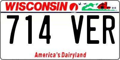 WI license plate 714VER
