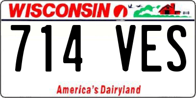 WI license plate 714VES