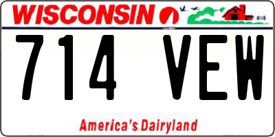 WI license plate 714VEW