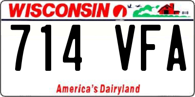 WI license plate 714VFA