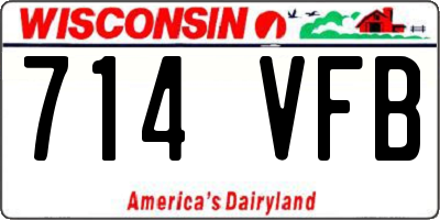 WI license plate 714VFB