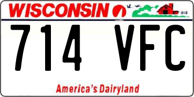 WI license plate 714VFC