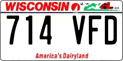 WI license plate 714VFD