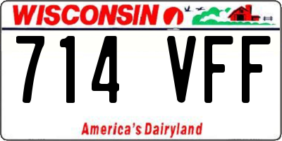 WI license plate 714VFF