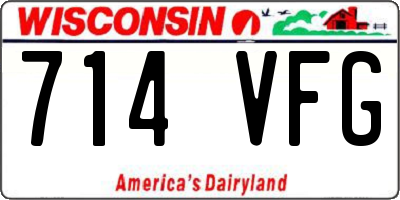 WI license plate 714VFG